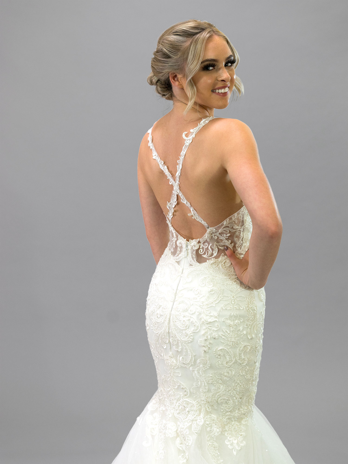 WD112 | Backless Fishtail Gown | British Bridal